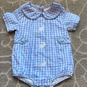 Blue Gingham Kids One Piece